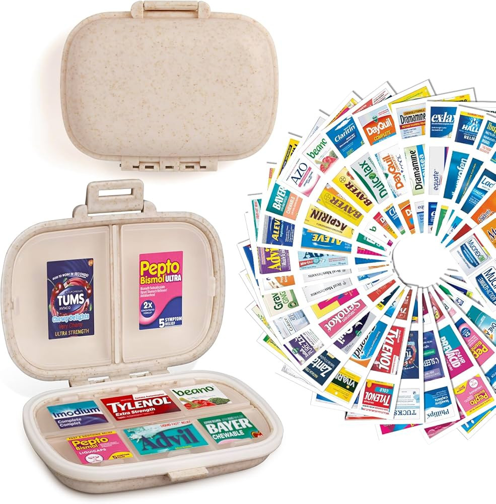 DIY Pocket Pharmacy with Medicine Labels, Travel Pill Organizer with 189 Medicine Labels & 64 Whi... | Amazon (CA)