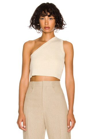 JACQUEMUS TANK-TOP ASCU in Nicht-gerade weiss - Ivory. Size 40 (also in ). | FWRD 