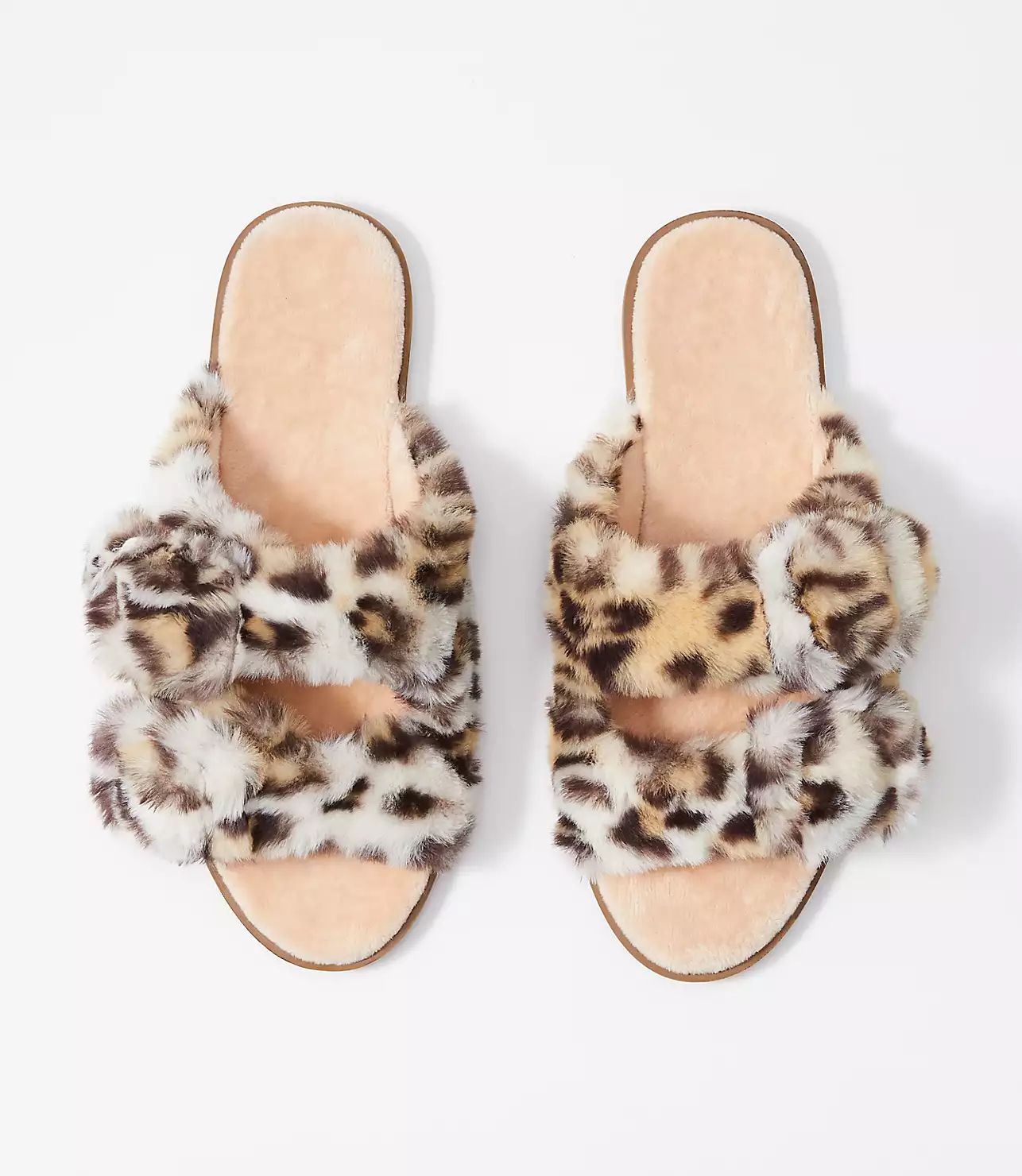 Faux Fur Buckle Slippers | LOFT