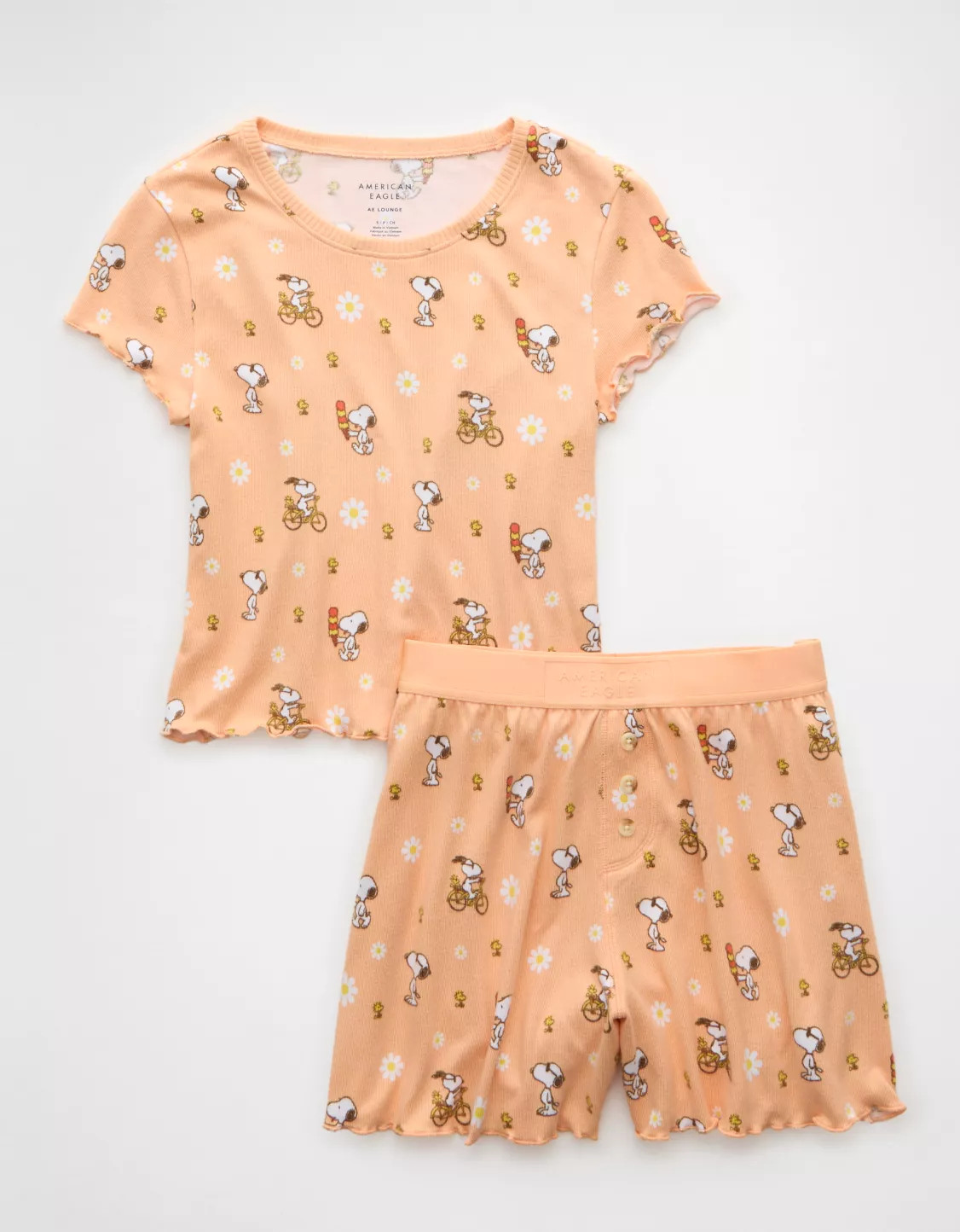 AE Snoopy Ice Cream Plush Baby Tee PJ Set | American Eagle Outfitters (US & CA)