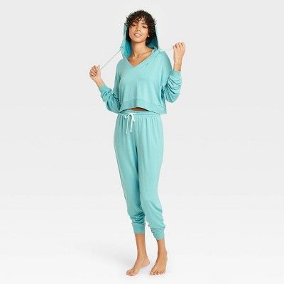 Target/Women/Women's Clothing/Pajamas & Loungewear/Pajama Tops‎Women's French Terry Lounge Hood... | Target
