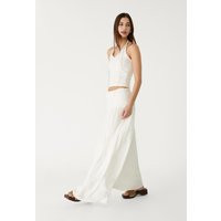 Stradivarius Contrast flowing midi skirt White S | Stradivarius (UK)