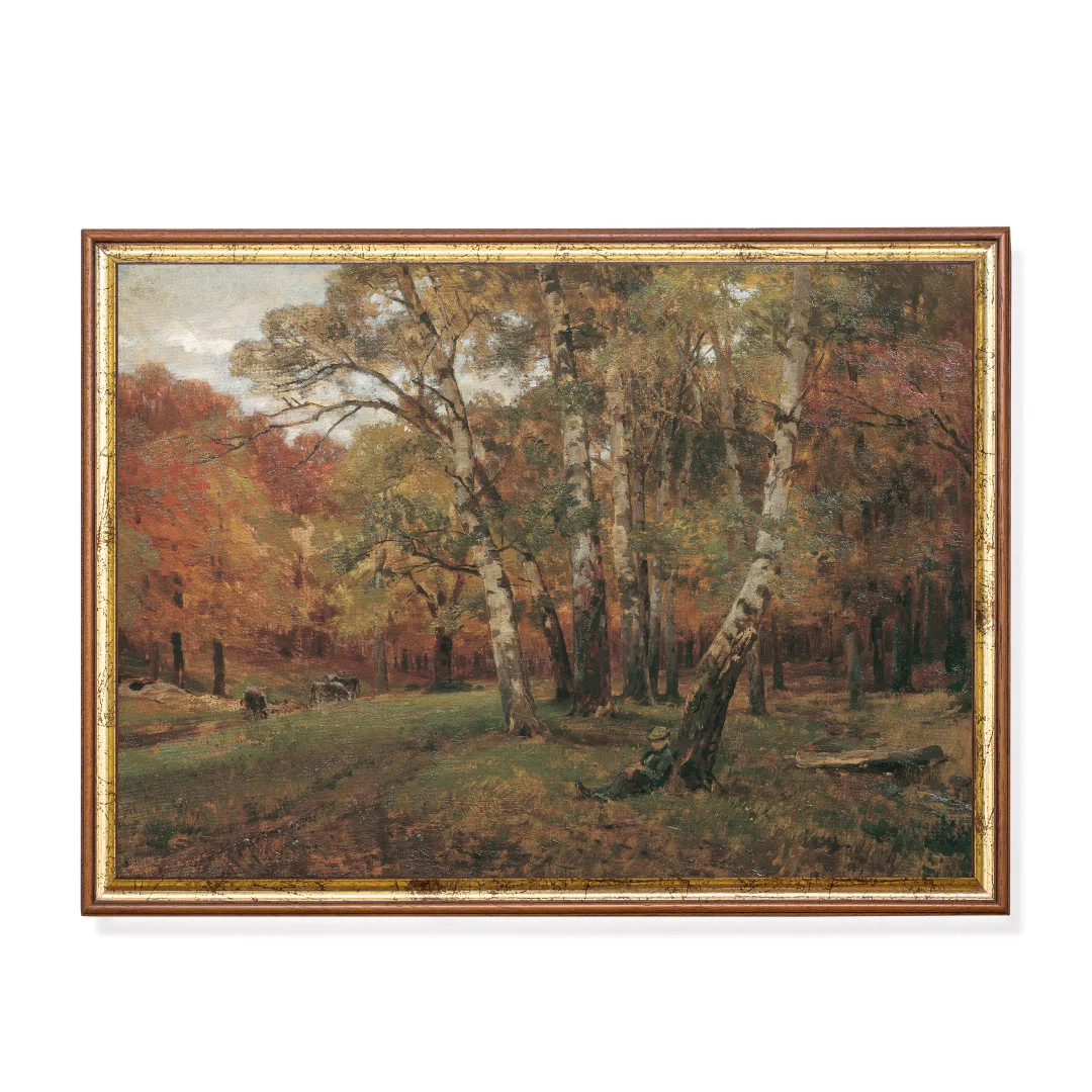 Printed and Shipped  Vintage Autumn Painting  Antique Fall - Etsy | Etsy (US)