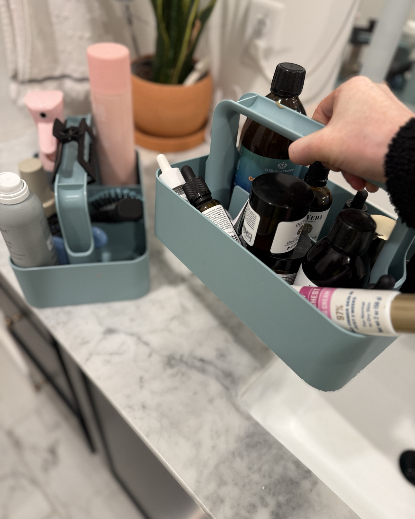 Ditch counter clutter with this handy storage caddy! 