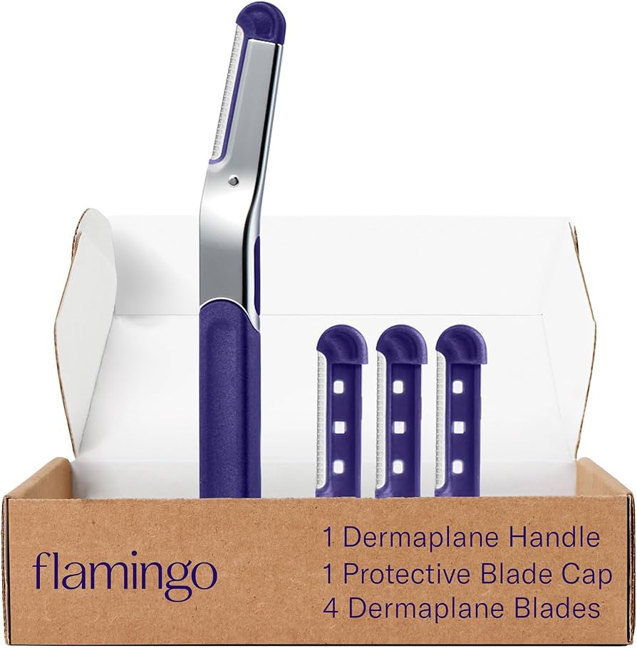 Flamingo Dermaplane Blades Refills, Face Razors for Women, Smooth Skin, 4 Count | Amazon (US)