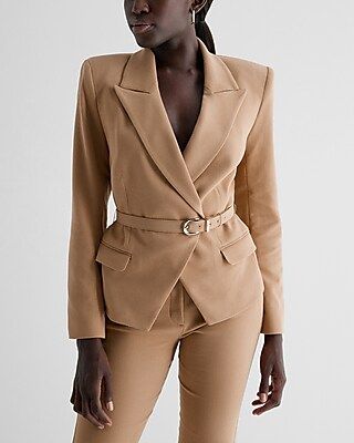 Double Breasted Belted Blazer | Express