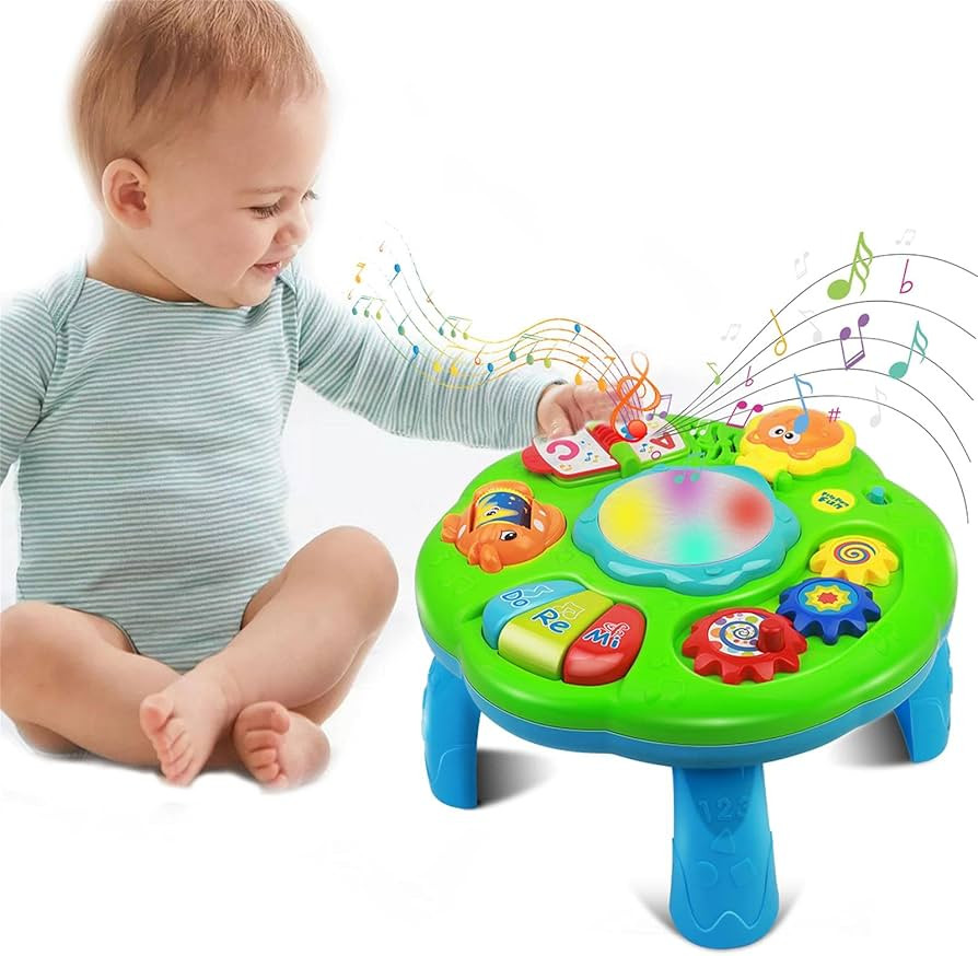 Baby Toys Musical Learning Table 12x12x7inch Music Activity Center Table Toys for Infant Babies T... | Amazon (US)