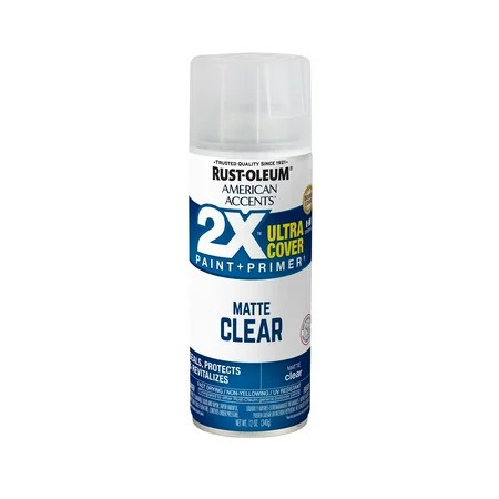Clear, Rust-Oleum American Accents 2X Ultra Cover Matte Spray Paint-327862, 12 oz | Walmart (US)