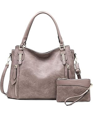 Women Tote Bag Handbags PU Leather Fashion Hobo Shoulder Bags with Adjustable Shoulder Strap | Amazon (US)