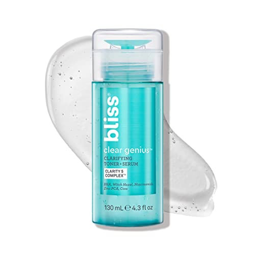 Bliss Clear Genius Clarifying Toner + Serum - 4.3 Fl Oz - Purifies Pores, Tones, Calms & Clears Skin - Salicylic Acid, Niacinamide & Witch Hazel - Clean Paraben Free - Vegan & Cruelty-Free | Amazon (US)