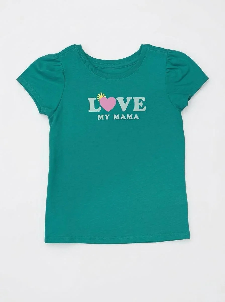 Wonder Nation Toddler Girl Puff-Sleeve Graphic Tee, Sizes 18M–5T | Walmart (US)