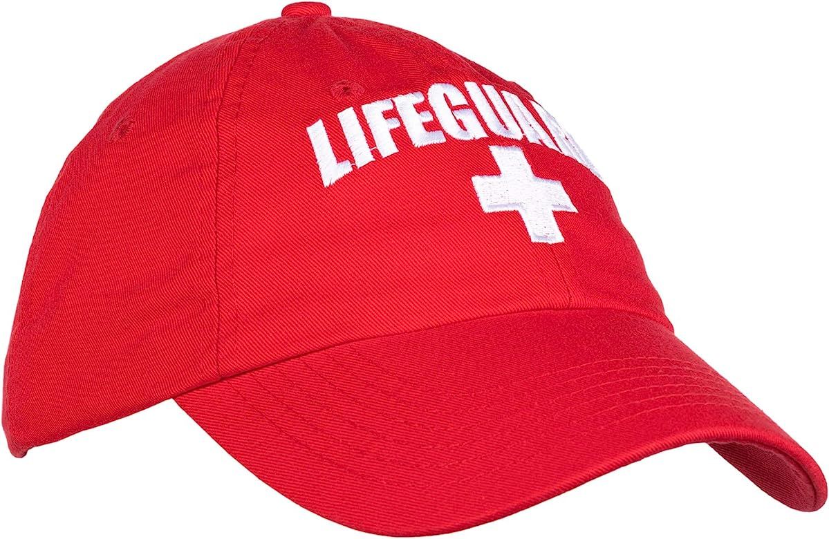 Lifeguard Hat | Professional Guard Red Baseball Cap Men Women Costume Uniform | Amazon (US)