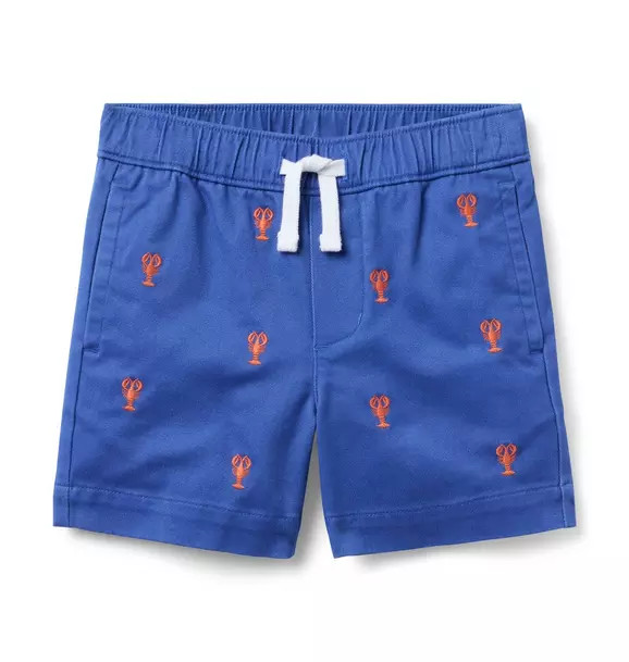 Embroidered Lobster Pull-On Short | Janie and Jack