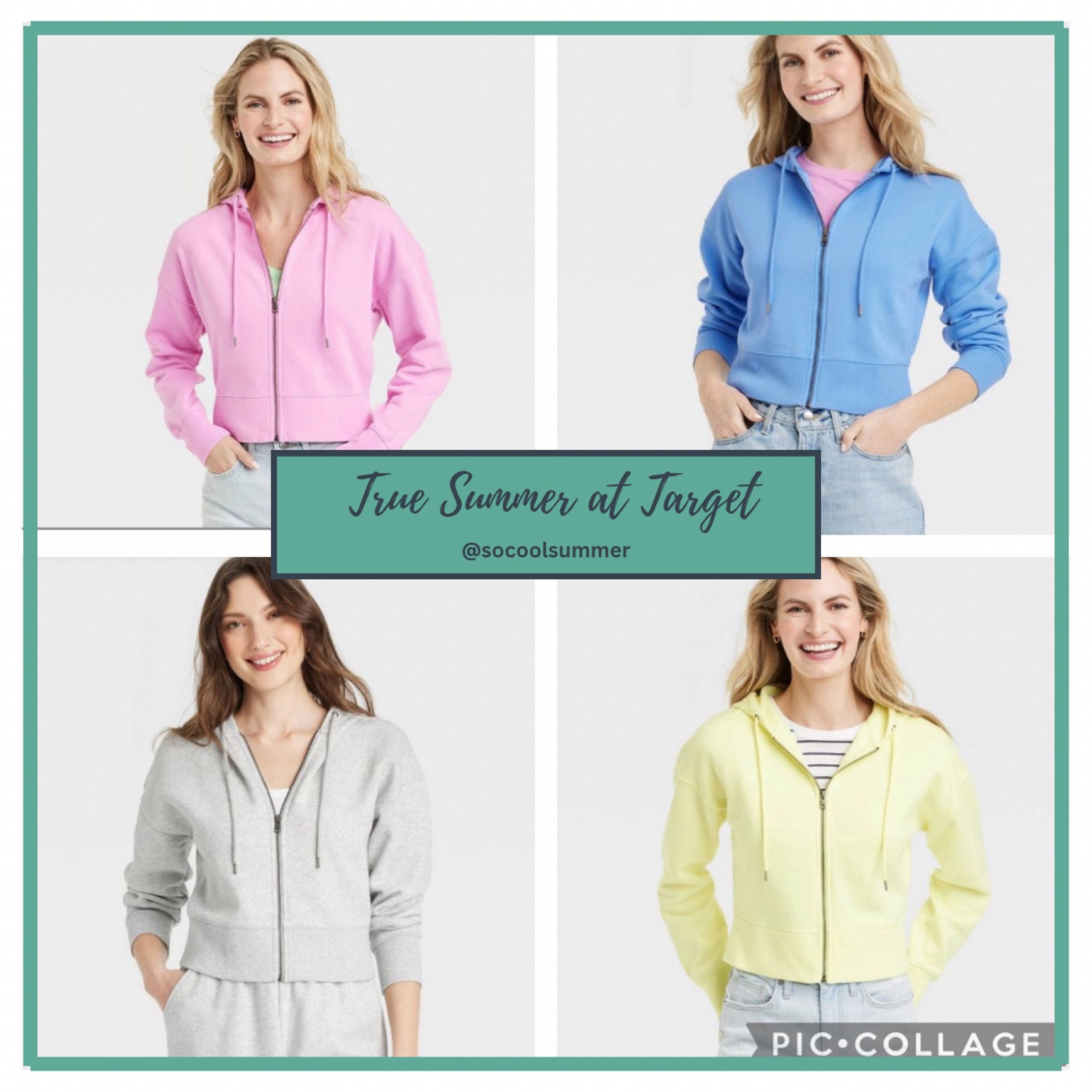 Summer hoodies at Target. Cropped length is good if you’re short waisted.

Hoc summer, true summer, soft summer, cool summer, light summer, cool yellow, cornflower, light pinkk

#LTKSeasonal #LTKsalealert #LTKfindsunder50