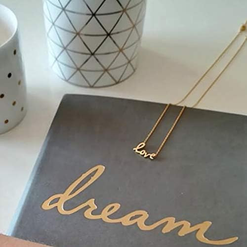 MYEARS Women Gold Necklace Crescent Moon Evil Eye Lock Word Love Pendant 14K Gold Filled Chain Di... | Amazon (US)