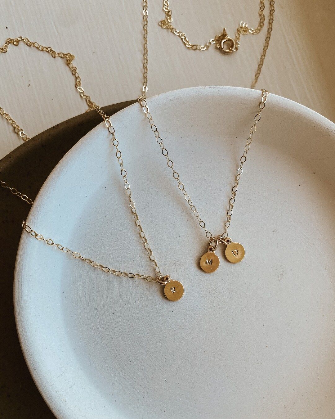 Olivia. Tiny Oval Necklace | Etsy (US)