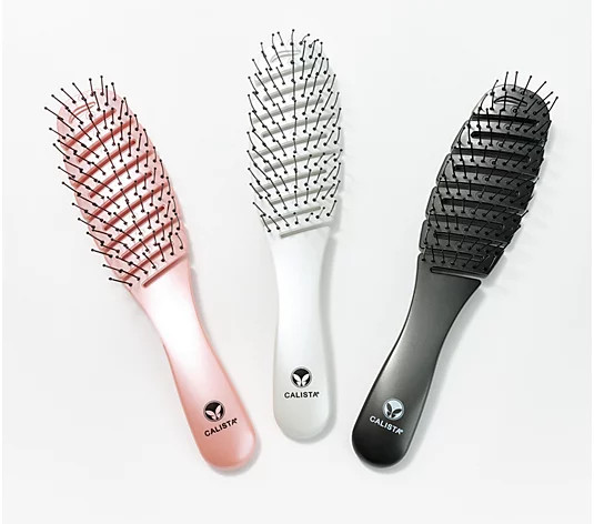 Calista Smoothie Brush Trio - Pink White & Black - QVC.com | QVC