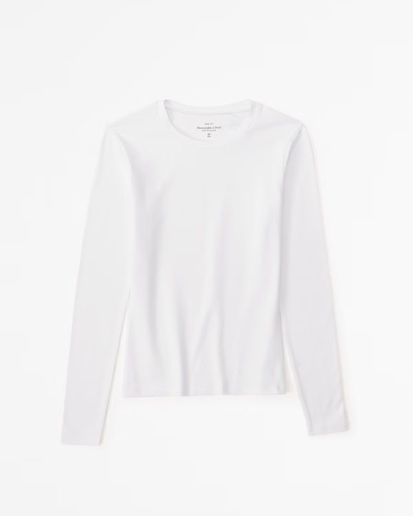 Essential Long-Sleeve Tuckable Baby Tee | Abercrombie & Fitch (US)