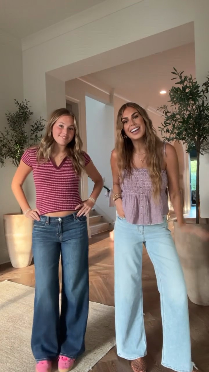 we have been living in these new AE pieces! we both are wearing a small top and 27 in denim 🫶🏼


@AmericanEagle #AEjeans #aepartner