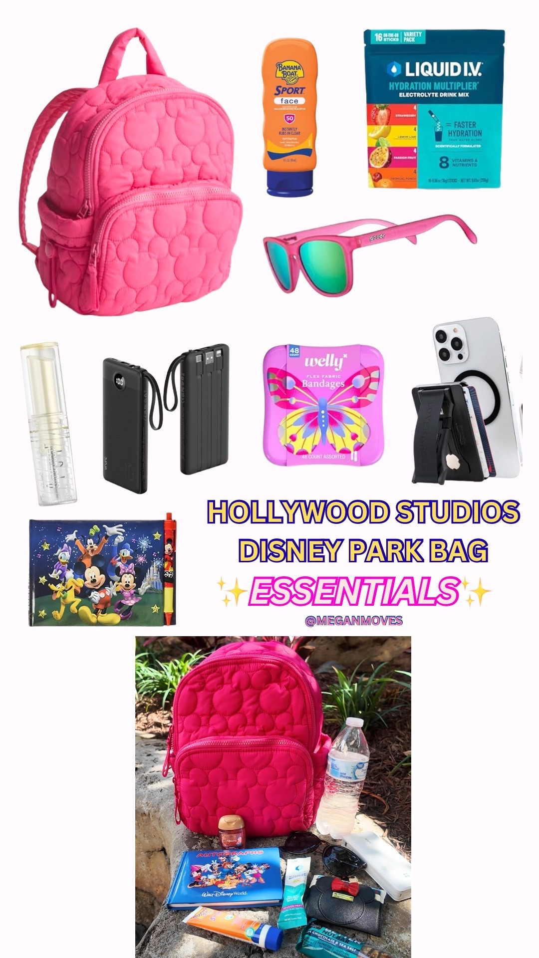 Hollywood Studios Disney park bag essentials! Pack these items in your Disney park bag for Disney World!

#LTKFindsUnder100 #LTKTravel #LTKItBag