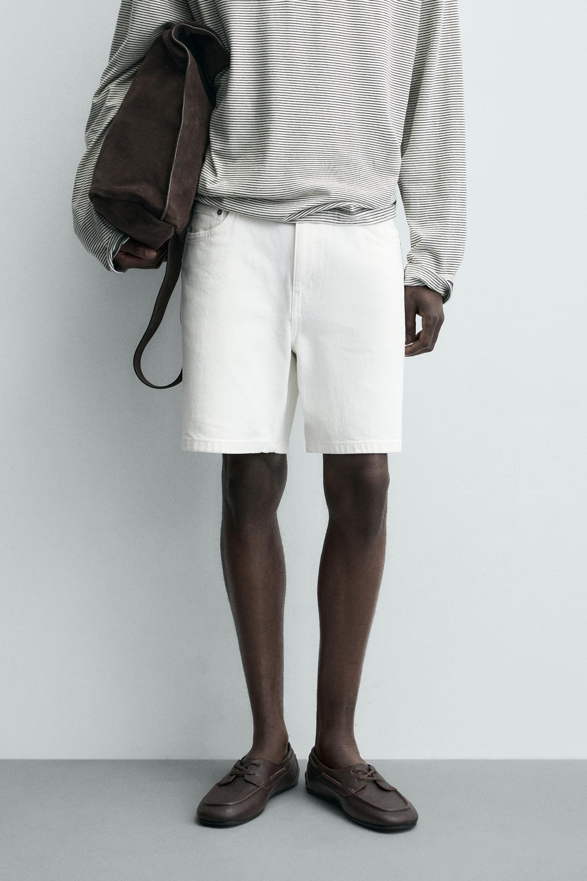 REGULAR FIT DENIM BERMUDA SHORTS | Zara UK