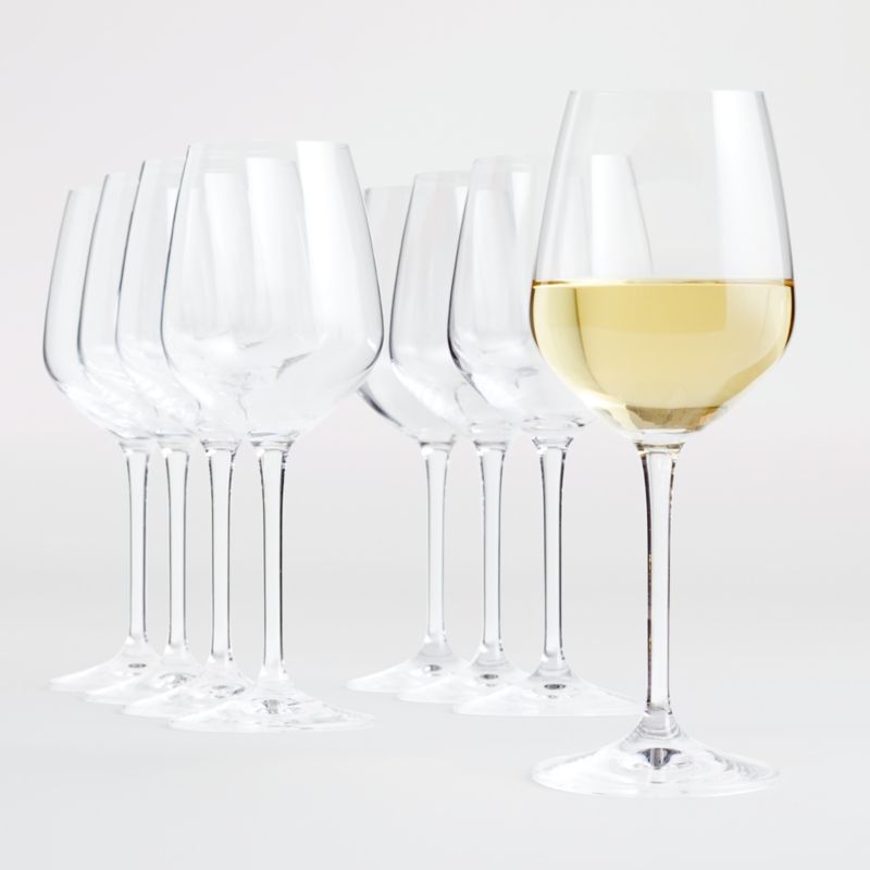 Nattie White Wine Glasses, Set of 8 + Reviews | Crate and Barrel | Crate & Barrel