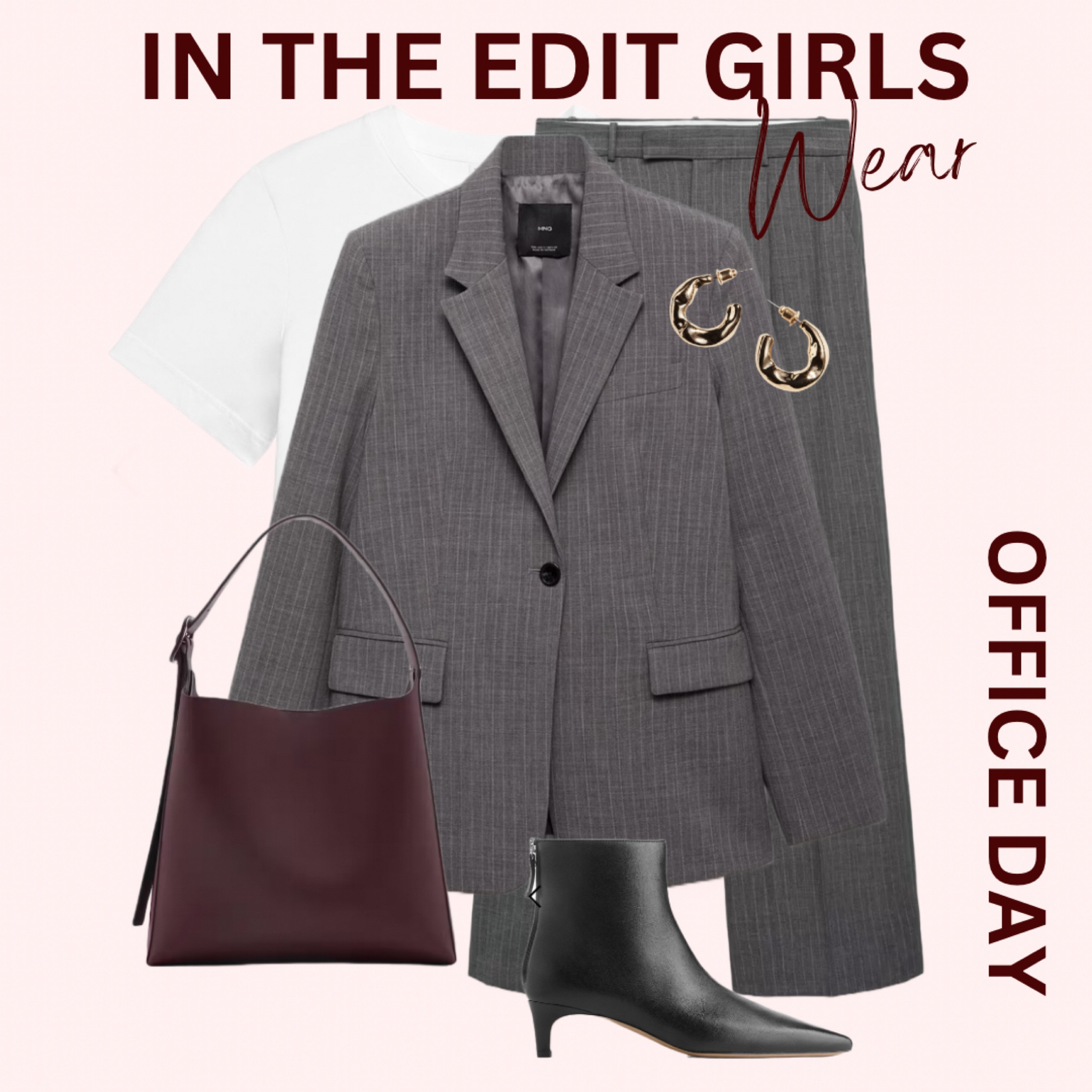 Suit styled

Pine stripe suit 
Tshirt 
Black heels 
Burgandy bag 

#LTKstyletip #LTKeurope #LTKautumn