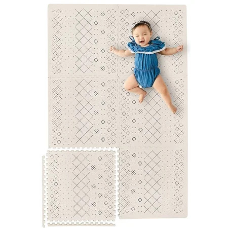 Yay Mats Stylish Extra Large Baby Play Mat. Soft, Thick, Non-Toxic Foam Covers 6 ft x 4 ft. Expandab | Walmart (US)