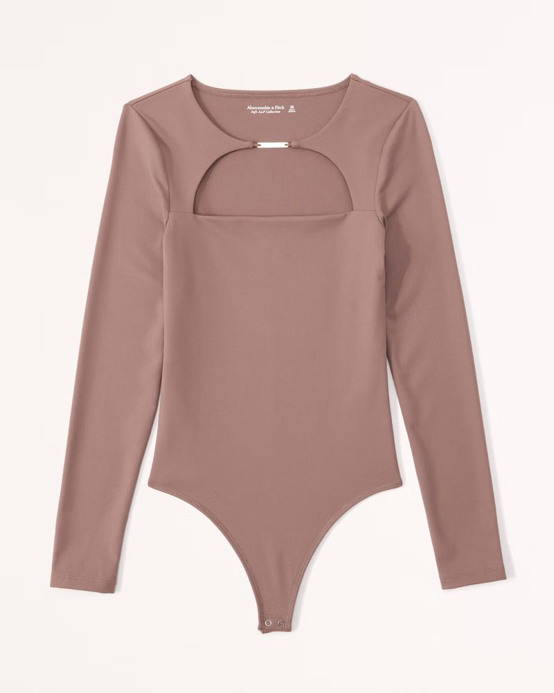 Long-Sleeve Hardware Cutout Bodysuit | Abercrombie & Fitch (US)