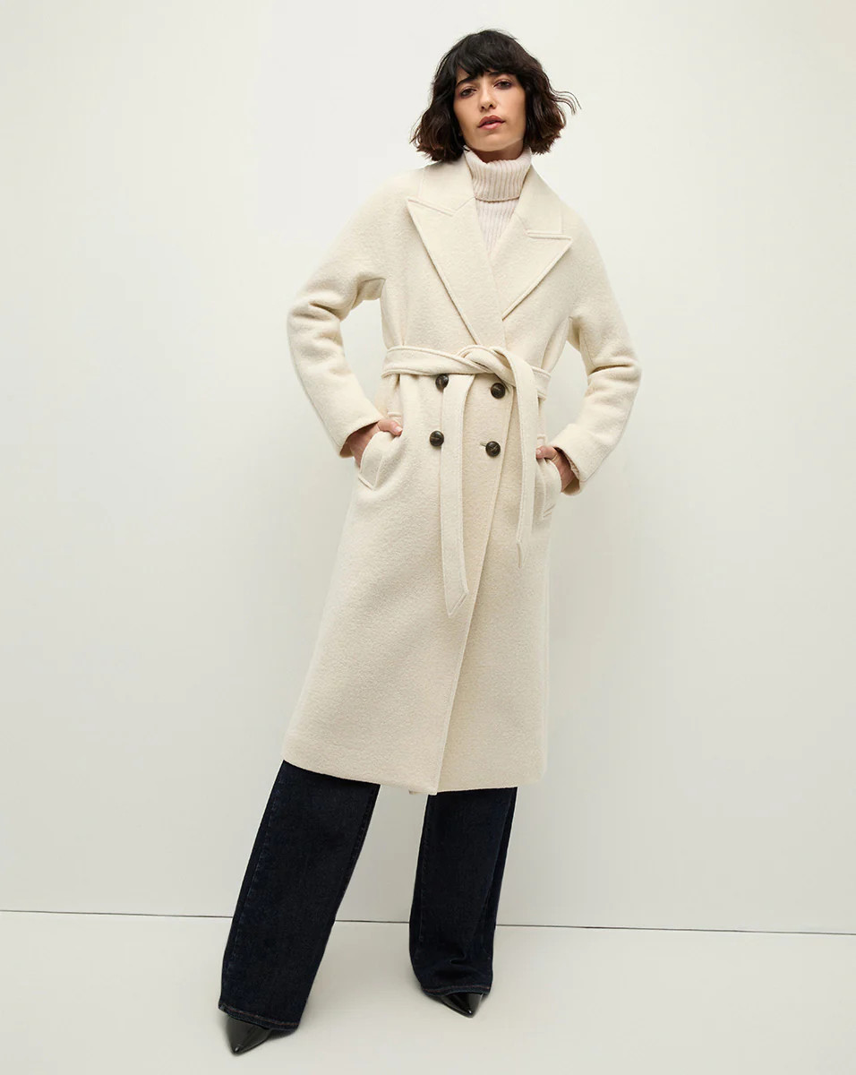 Veronica Beard Della Wool Dickey Coat Ecru | Veronica Beard