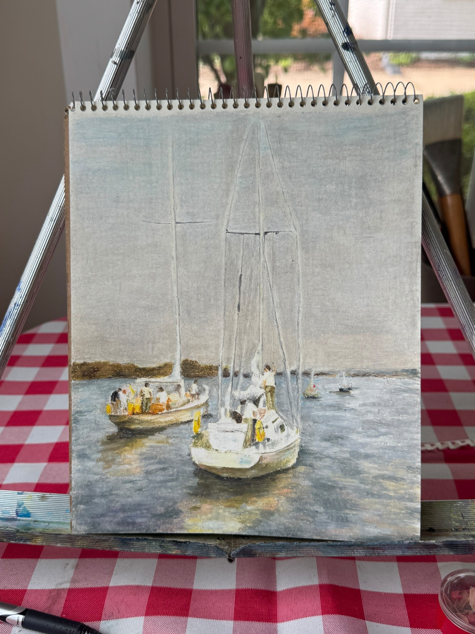 Pastel sailboats 