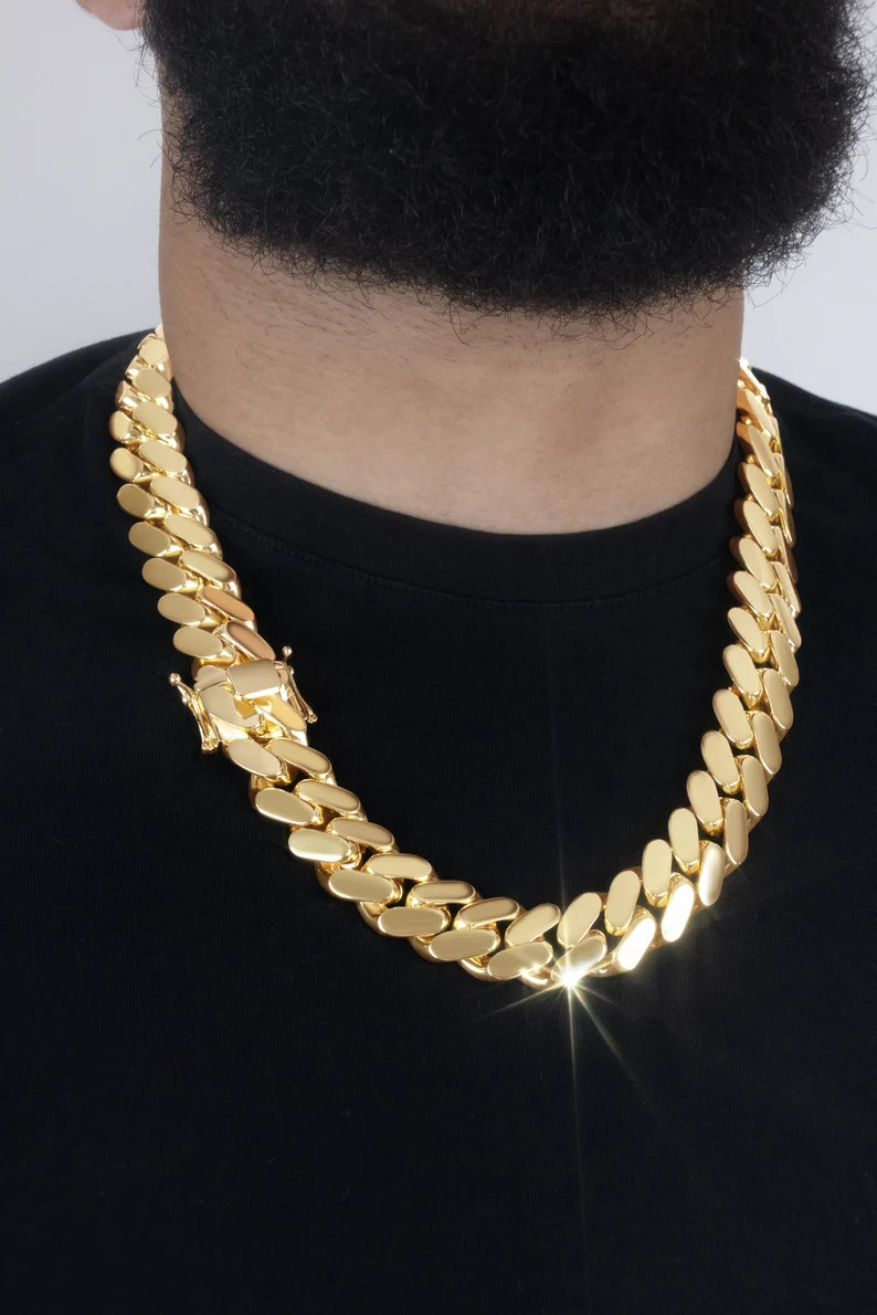 Miami Cuban Link SOLID HANDMADE 10-24MM Chain | Etsy (Global)