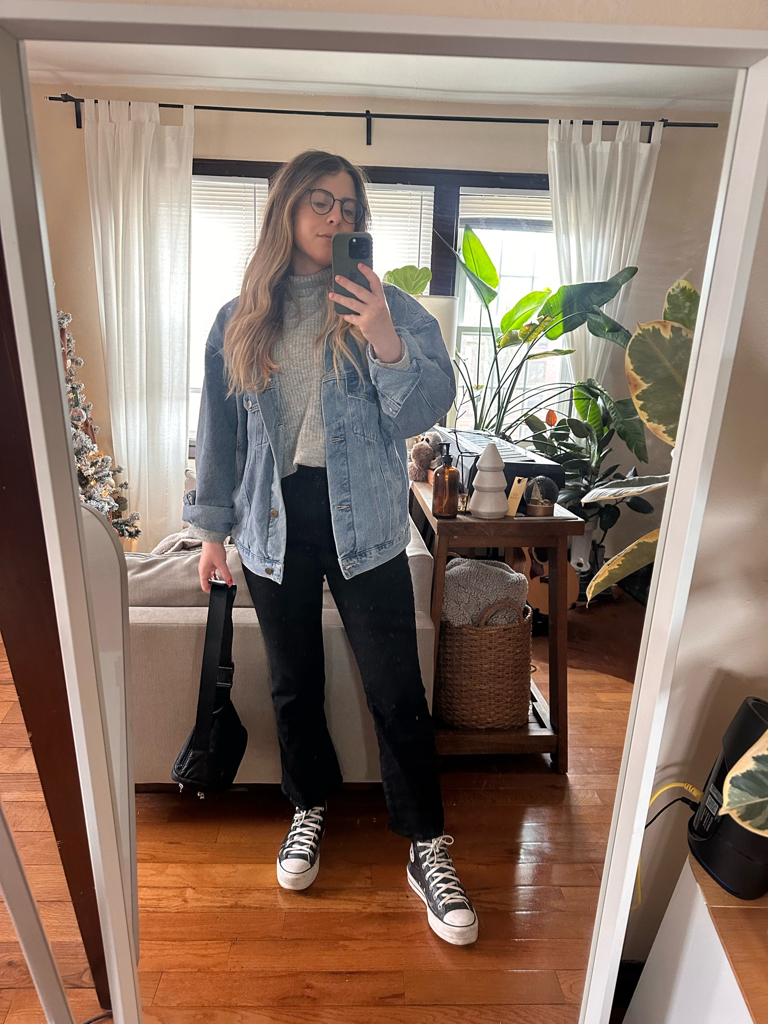 Loving this turtleneck sweater - oversized jean jacket combo! These jeans are soooo comfy and stretchy they might be my new faves.  

For some reason the Laredo oversized denim jacket link isn’t working for this post but that is what this is!   

#winter #outfit #layers #turtleneck #kickcrop 

#LTKSeasonal