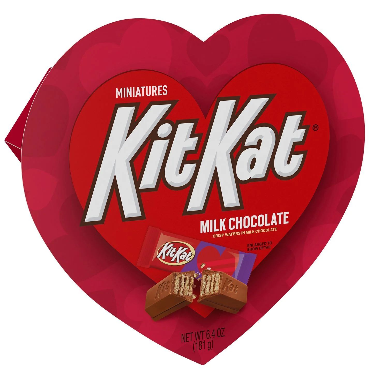 KIT KAT®, Miniatures Milk Chocolate Wafer Candy Bars, Valentine's Day, 6.4 oz, Heart Gift Box - ... | Walmart (US)