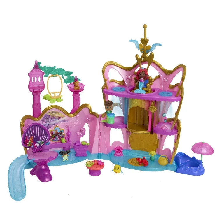 Disney Junior Ariel Deluxe Atlantica Palace Playset and 4-inch Figures, Lights and Sounds, 20-pie... | Walmart (US)
