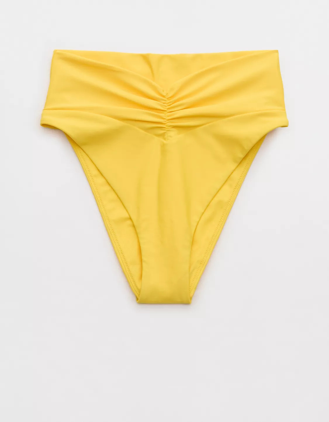 Aerie High Cut Ruched Cheeky Bikini Bottom | Aerie