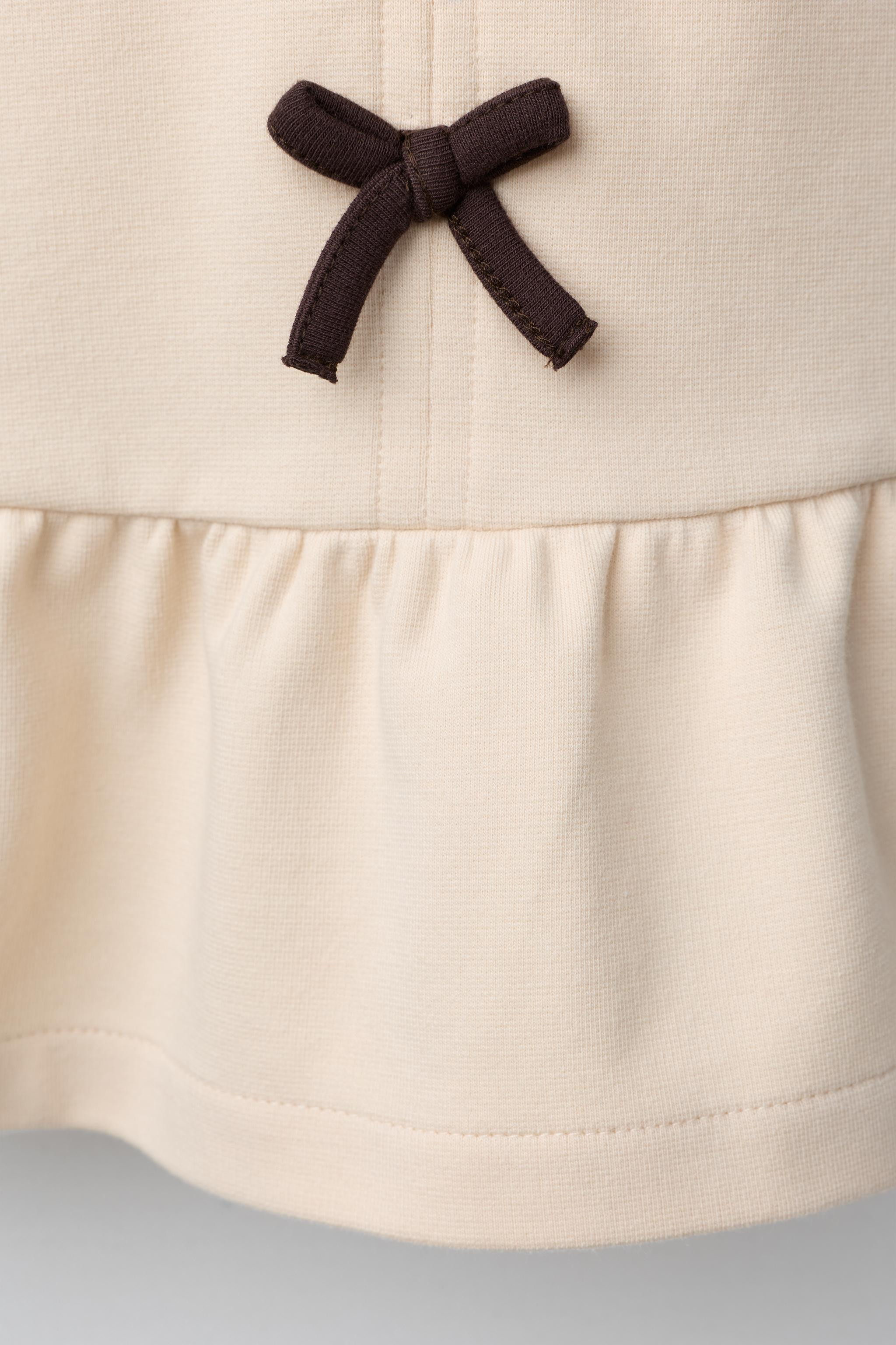 CONTRAST BOW PONTE KNIT DRESS | Zara US
