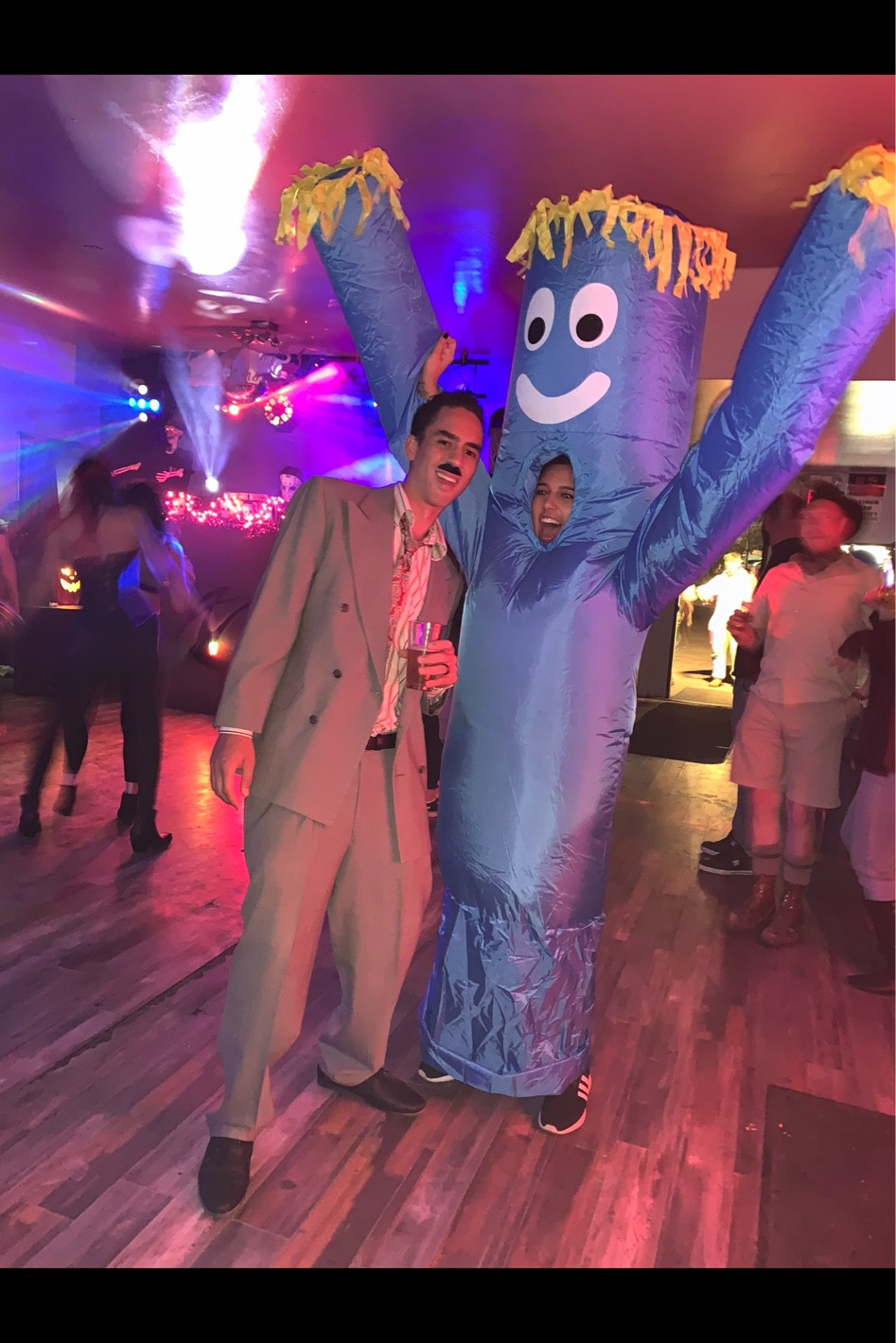 Halloween couples costumes! Inflatable tube man and a used car salesman 

#LTKHalloween