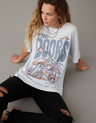 AE Oversized The Doors Graphic Tee | American Eagle Outfitters (US & CA)