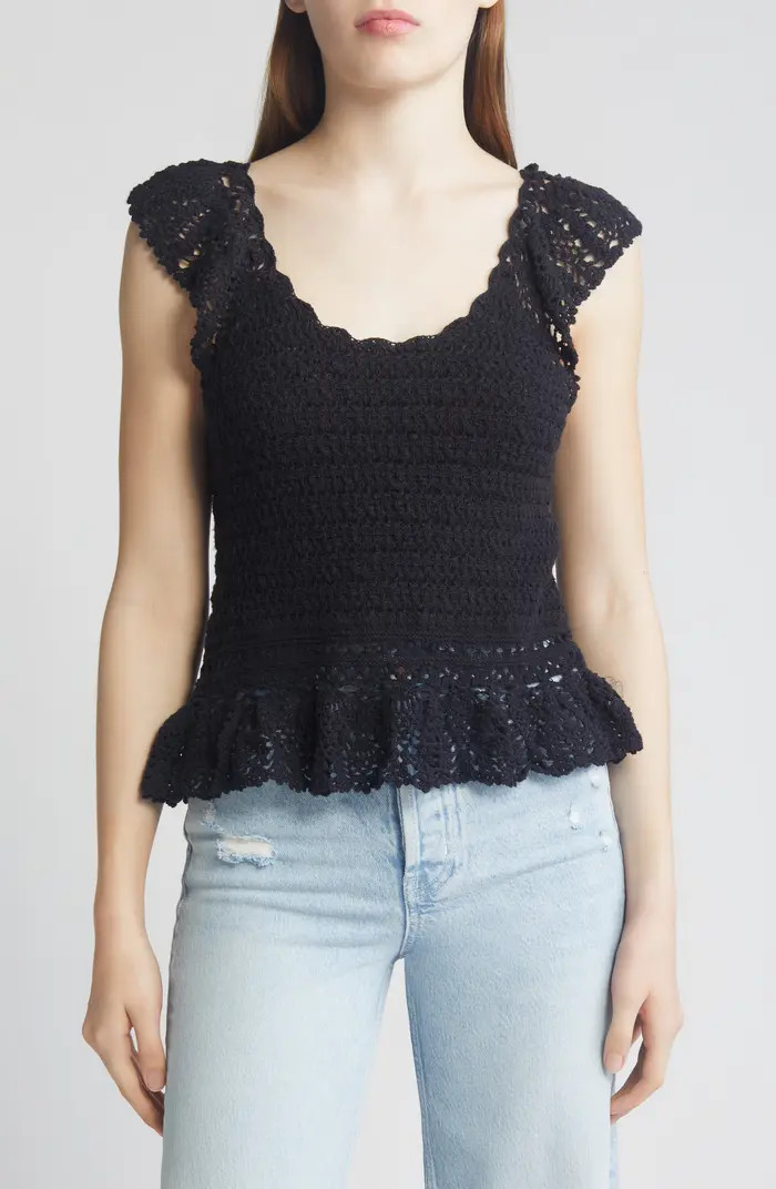 Hattie Sleeveless Knit Crop Top | Nordstrom