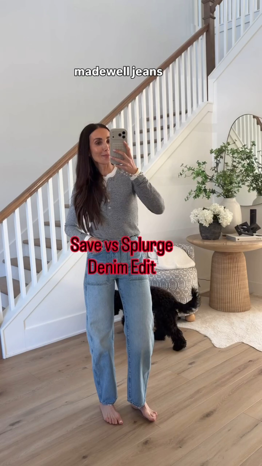 Sizing:  I’m wearing size extra small in the shirt, 25 in Madewell jeans, size 0 in Walmart.

Save vs splurge denim edition, basic top, balloon jeans, spring fashion, annabrstyle.

#LTKOver40 #LTKootd