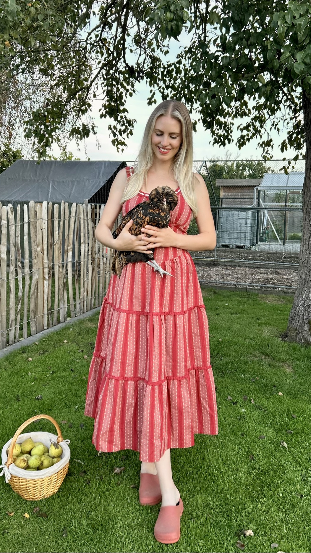 Some girls want designer handbags. Some girls want a garden with flowers and vegetables and some chickens 🌹🌿🐓

 Lovely dress by @shopcider AD

#LTKstyletip #LTKdresses #LTKmodest