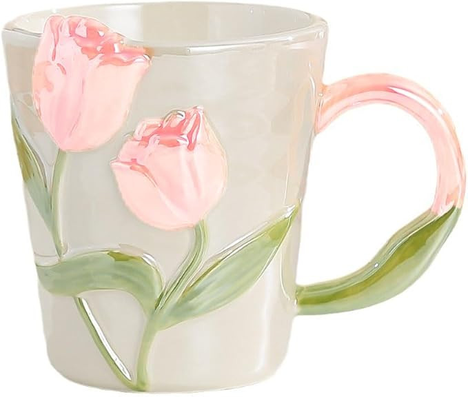 Ceramic Coffee Mug for Women, 12 OZ Pink Tea Cup, Birthday Gift | Funny and Unique Gift | for Mom... | Amazon (US)
