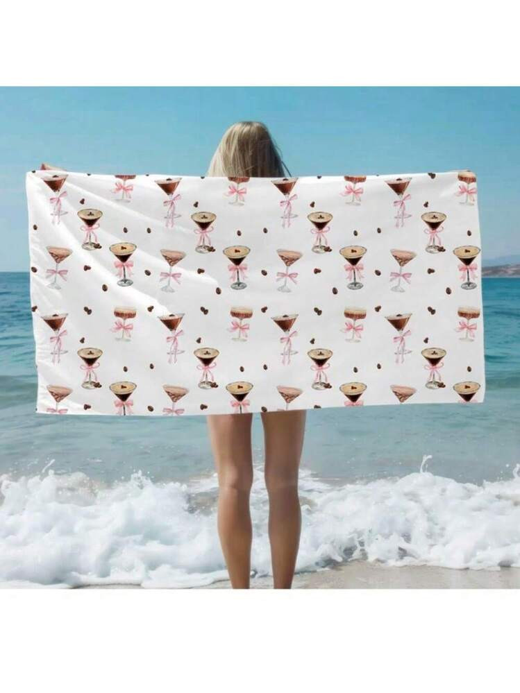 Espresso Martini Beach Towel, Valentine's Day Gift, Gift For Lover 29X58in | SHEIN