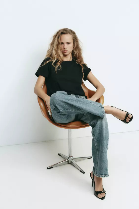 PATENT FINISH HEELED SANDALS | Zara US