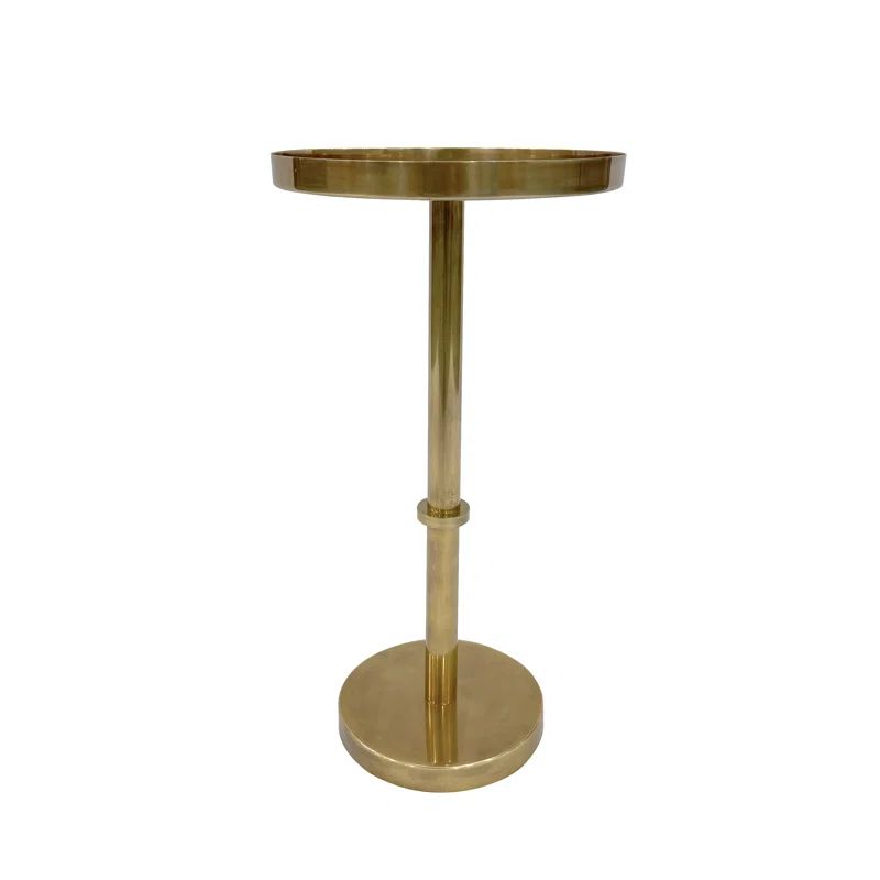 Ayan Iron Tray Top Pedestal End Table | Wayfair North America