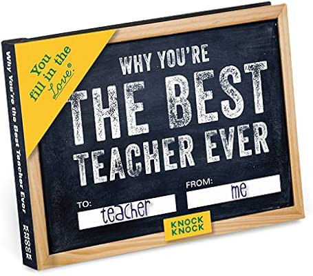 Knock Knock Why You're the Best Teacher Ever Fill in the Love Book Fill-in-the-Blank Gift Journal... | Amazon (US)