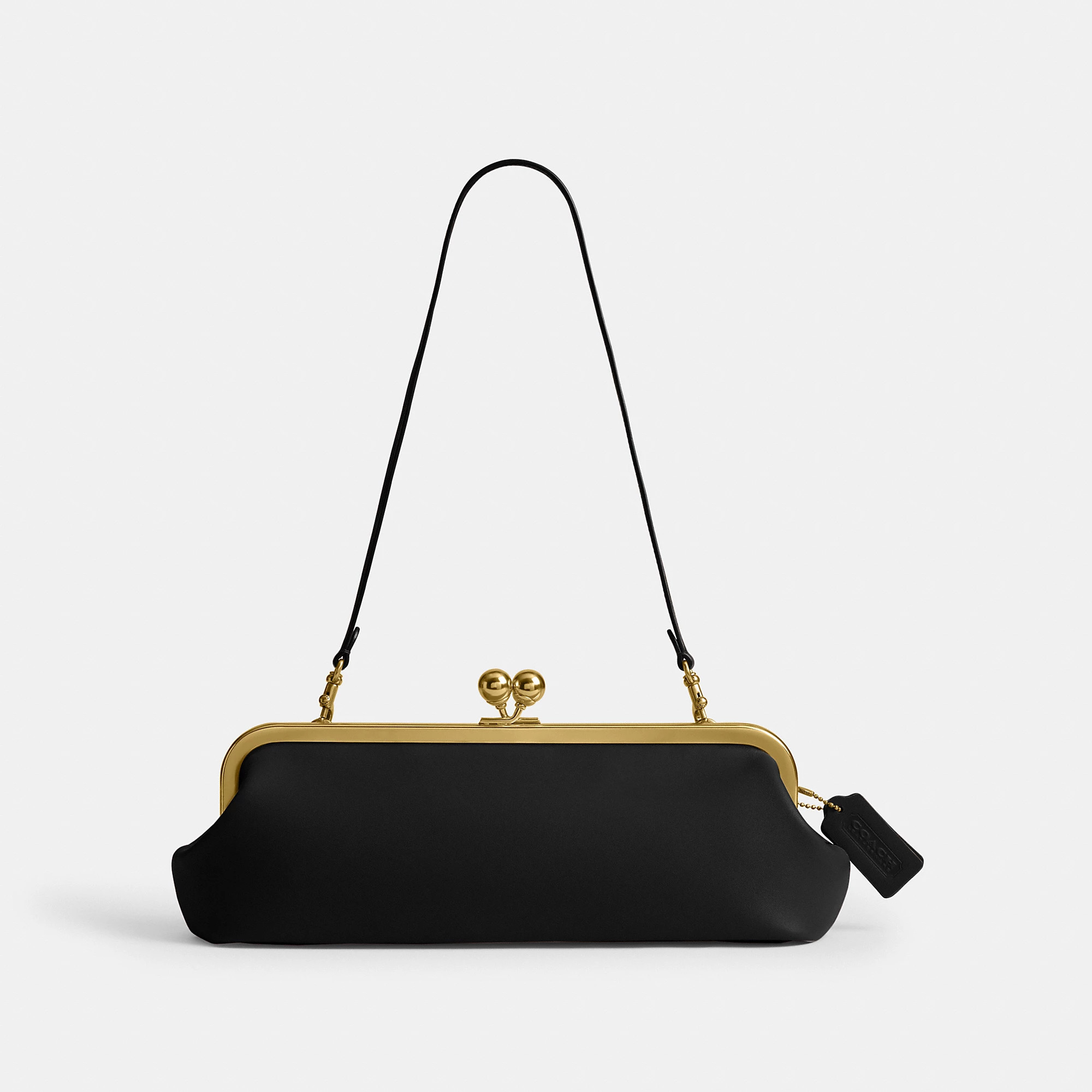 Coach Kisslock Frame Bag 30 - Women's - Brass/black | Coach (US)