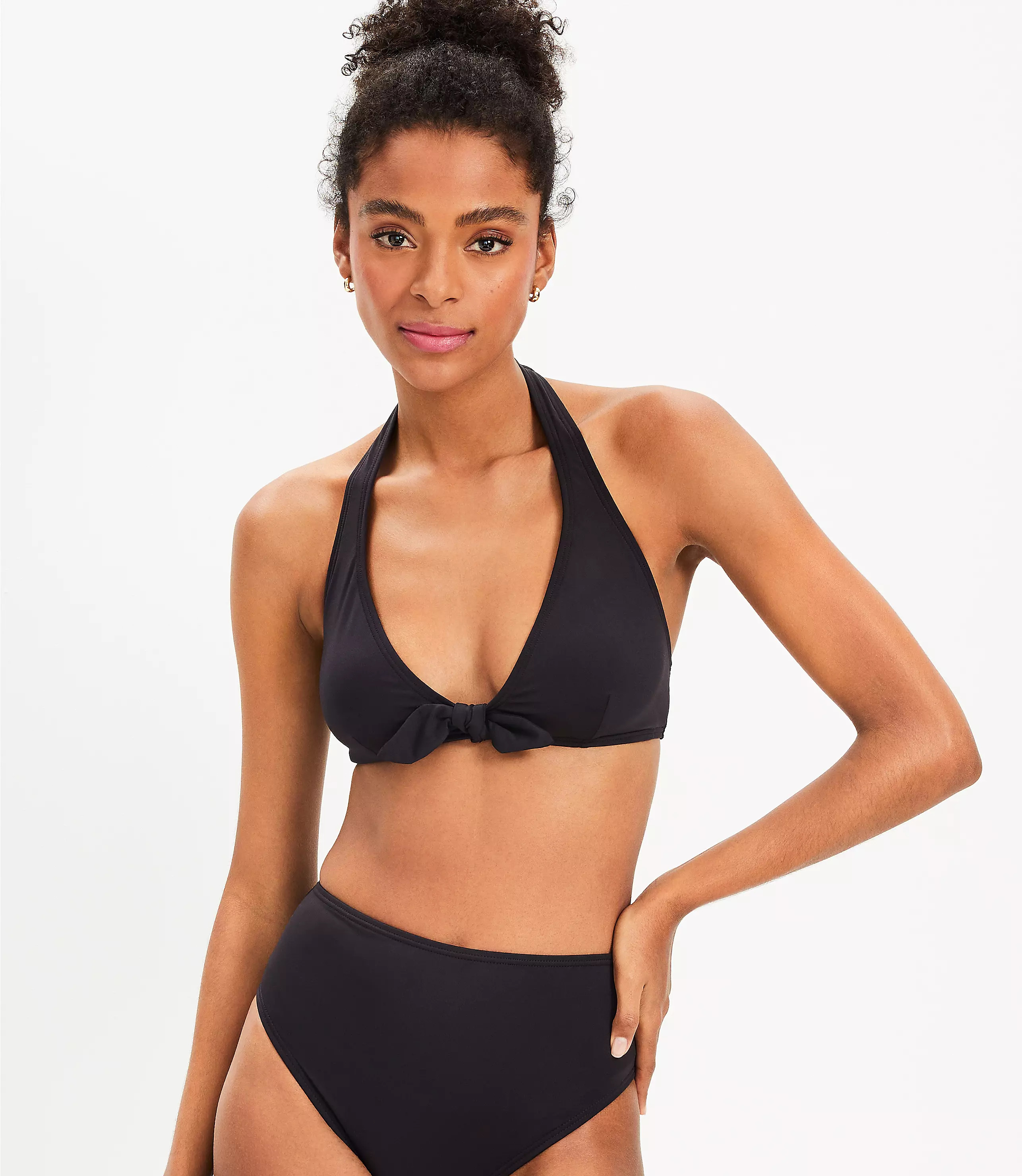 LOFT Beach Knot Front Halter Bikini Top | LOFT