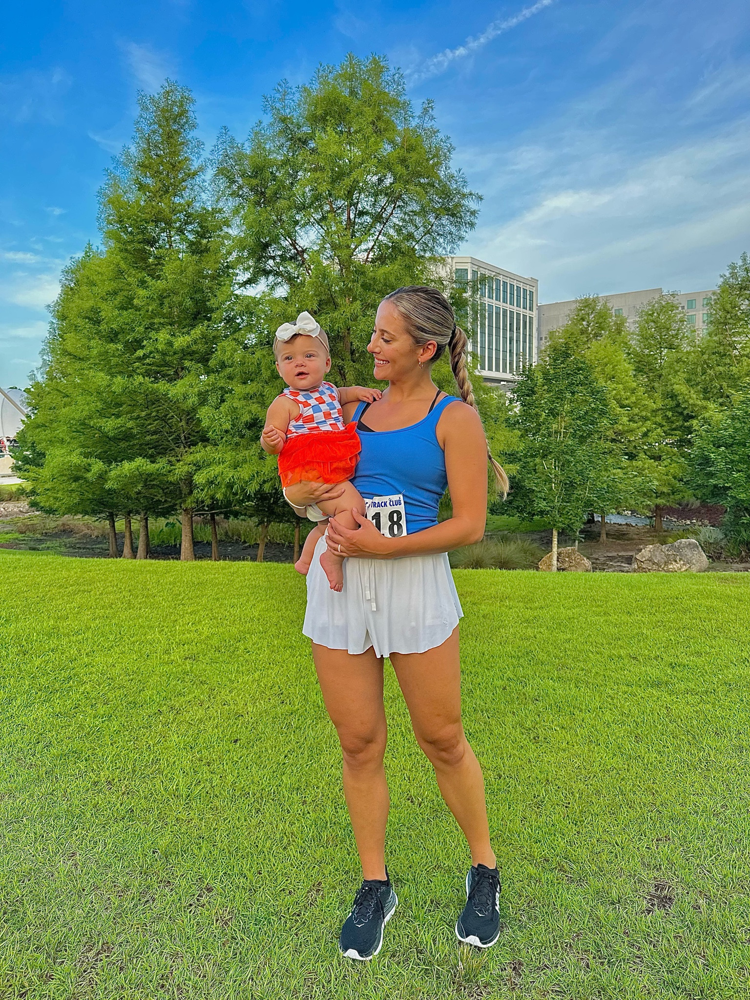 Pre 5k run with my girl ❤️

#LTKFitness #LTKfamily #LTKbaby